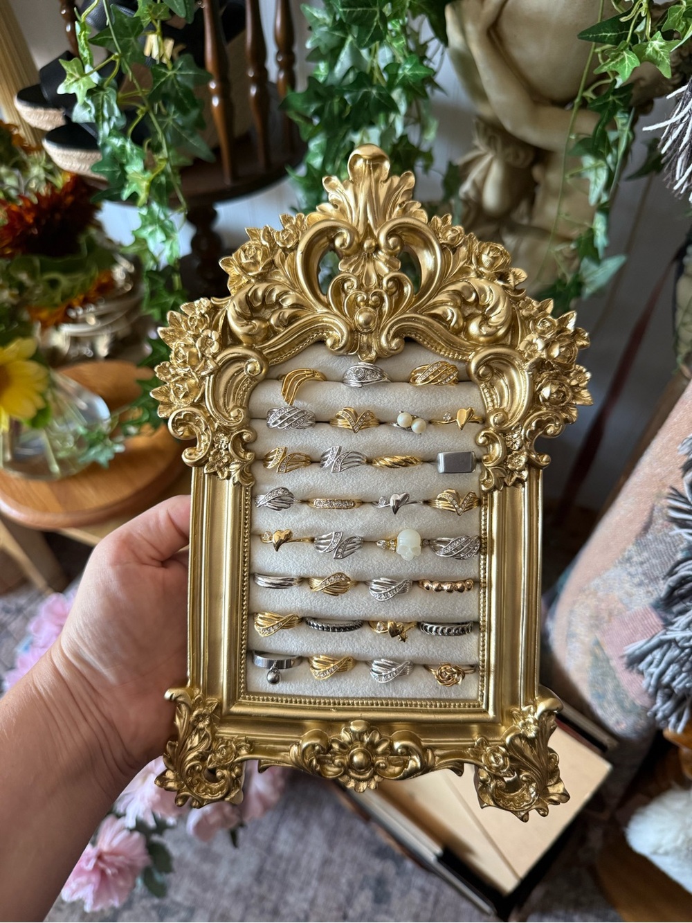 Ornate Gold Ring Display